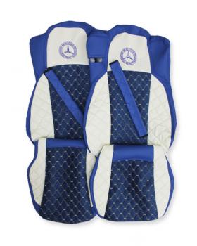 Чехлы в грузовик MERCEDES MP4 Actros Стежка велюр с вышивкой -foto2