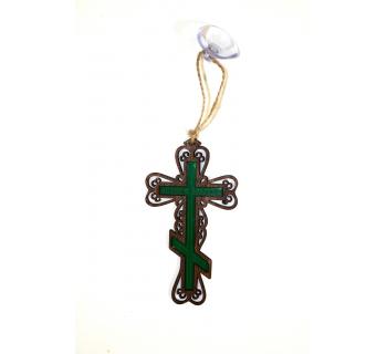 Подвеска Крест православный с цветной вставкой -foto2
