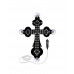 Крест черный православный светодиодный 10x15см 