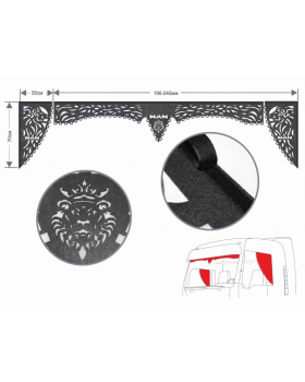 Комплект Ламбрекен резной с уголками MAN Комплект Ламбрекен резной с уголками MAN