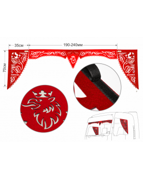 Комплект Ламбрекен резной с уголками SCANIA