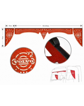 Комплект Ламбрекен резной с уголками VOLVO модель А