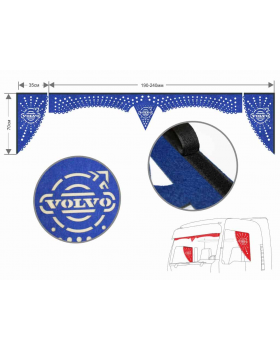 Комплект Ламбрекен резной с уголками VOLVO модель А