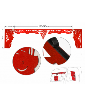 Комплект Ламбрекен резной с уголками Девушка