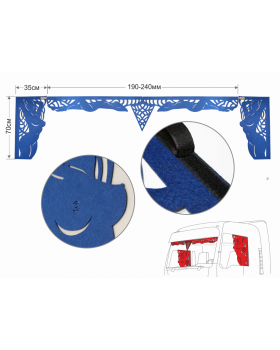 Комплект Ламбрекен резной с уголками Девушка