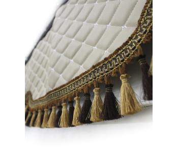 Ламбрекен и уголки из экокожи Бежевый темный-foto2