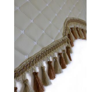 Ламбрекен и уголки из экокожи Бежевый -foto2