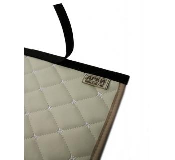 Ламбрекен и уголки из экокожи Бежевый -foto4