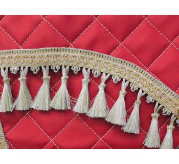 Комплект ламбрекен с уголками красные широкие-foto3