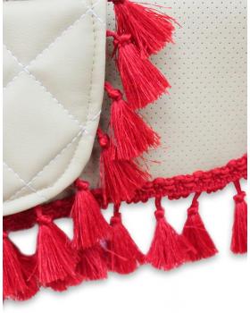 Комплект ламбрекен лобового окна c подвесками (экокожа)-foto3