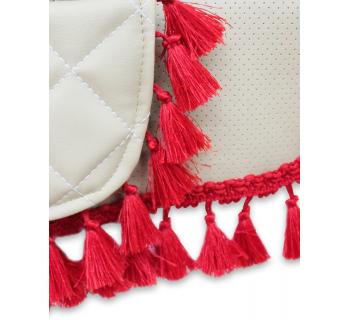 Комплект ламбрекен лобового окна c подвесками (экокожа)-foto3