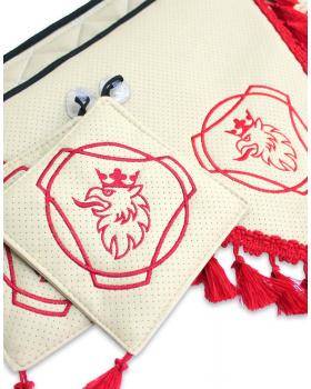 Комплект ламбрекен лобового окна c подвесками (экокожа)-foto2