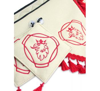 Комплект ламбрекен лобового окна c подвесками (экокожа)-foto2