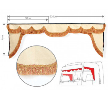 Комплект Ламбрекен лобового окна и удлиненные уголки (еврофуры)