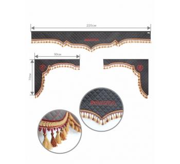 Комплект 3Х на SCANIA Бархат/Экокожа-foto2