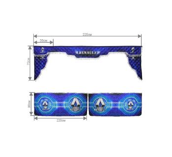 Ночные шторы ламбрекен и уголки с фотопечатью RENAULT-foto4