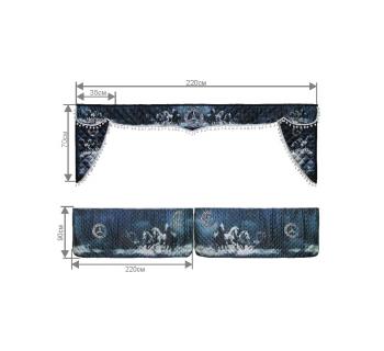 Ночные шторы ламбрекен и уголки с фотопечатью MERCEDES-foto4