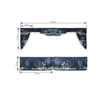 Ночные шторы ламбрекен и уголки с фотопечатью MERCEDES-foto2