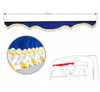  Ламбрекен лобового окна 190см (синий)
