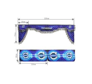 Ночные шторы ламбрекен и уголки с фотопечатью VOLVO-foto2