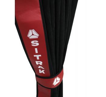 Шторы лобового окна канвас SITRAK (90х270 см) Черный/Красный-foto3