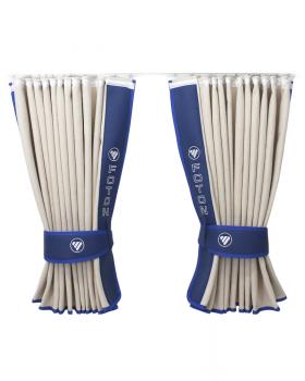 Шторы лобового окна FOTON (90х220) бежевый/ синий-foto2