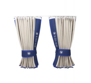 Шторы лобового окна FOTON (90х220) бежевый/ синий-foto2