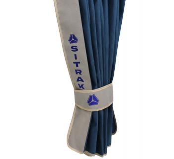 Шторы лобового окна SITRAK (90х240 см) Синий/Бежевый-foto3