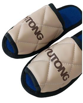 Тапочки экокожа YUTONG (Бежевый)-foto3