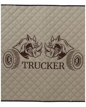 Задняя стенка спальника TRUCKER Носороги экокожа Бежевый Темный-foto2