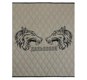 Задняя стенка спальника Волки Дальнобой экокожа Бежевый Темный-foto2