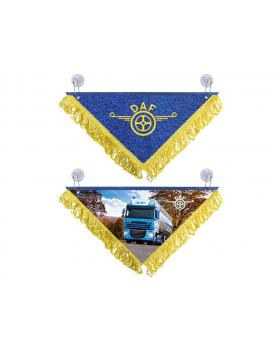 Вымпел треугольный DAF (29х20 см, желтая бахрома)