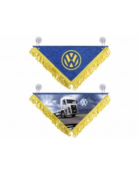 Вымпел треугольный VOLKSWAGEN (29х20 см, желтая бахрома)