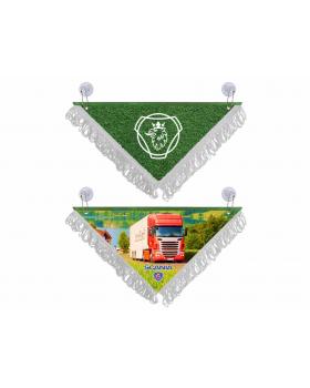 Вымпел треугольный SCANIA (29х20 см, белая бахрома)