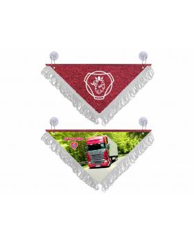 Вымпел треугольный SCANIA (29х20 см, белая бахрома)