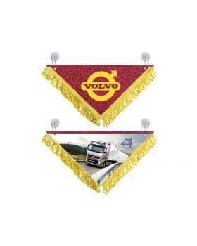 Вымпел треугольный VOLVO (29х20 см, желтая бахрома)