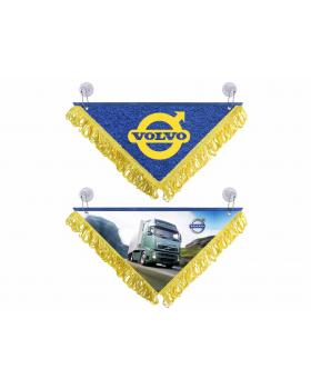 Вымпел треугольный VOLVO (29х20 см, желтая бахрома)