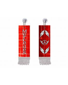 Вымпел прямоугольный MERCEDES (5х15 см, белая бахрома) Вымпел прямоугольный MERCEDES (5х15 см, белая бахрома)