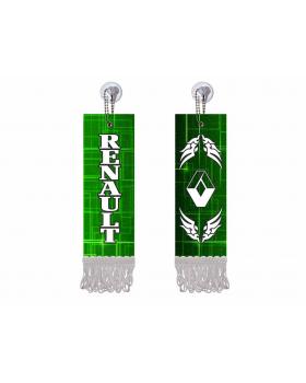 Вымпел прямоугольный RENAULT (5х15 см, белая бахрома)