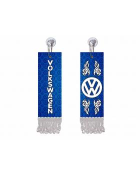 Вымпел прямоугольный VOLKSWAGEN (5х15 см, белая бахрома)