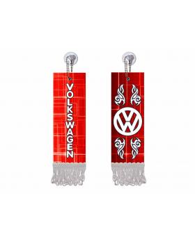 Вымпел прямоугольный VOLKSWAGEN (5х15 см, белая бахрома)