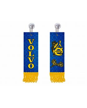 Вымпел прямоугольный VOLVO (5х15 см, желтая бахрома)