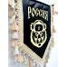 Вымпел из экокожи «Россия Медведь» Черный
