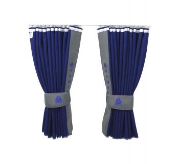 Шторы лобового окна для грузовых автомобилей HOWO (90х220см) Синий/Серый -foto2