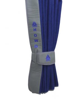 Шторы лобового окна для грузовых автомобилей HOWO (90х220см) Синий/Серый -foto3