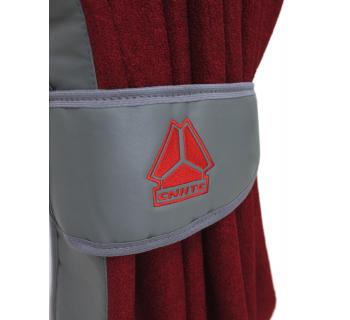 Шторы лобового окна для грузовых автомобилей HOWO (90х220см) Красный/Серый-foto4