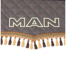 Ламбрекен и уголки из экокожи MAN Коричневый-foto2