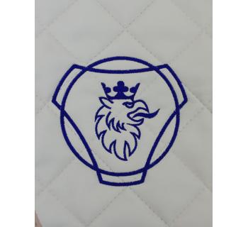 Ламбрекен и уголки SCANIA из экокожи -foto2