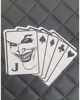 Ламбрекен и уголки из экокожи Joker Вся жизнь-игра дорога Черный/Белый-foto4