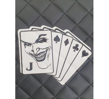 Ламбрекен и уголки из экокожи Joker Вся жизнь-игра дорога Черный/Белый-foto4